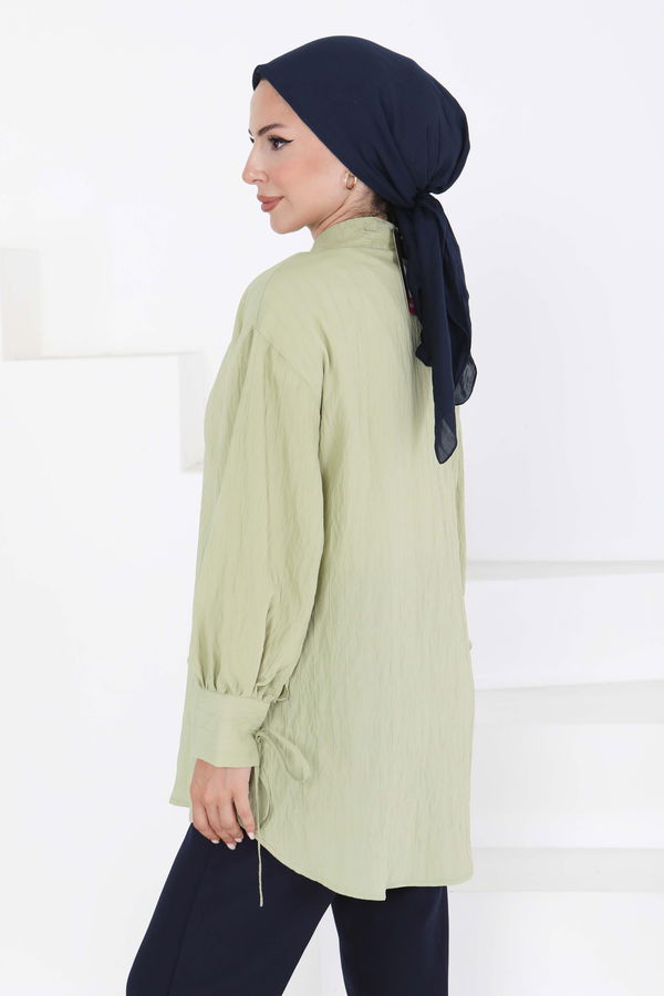 Kolları Bağcık Detaylı Tunik - 27001