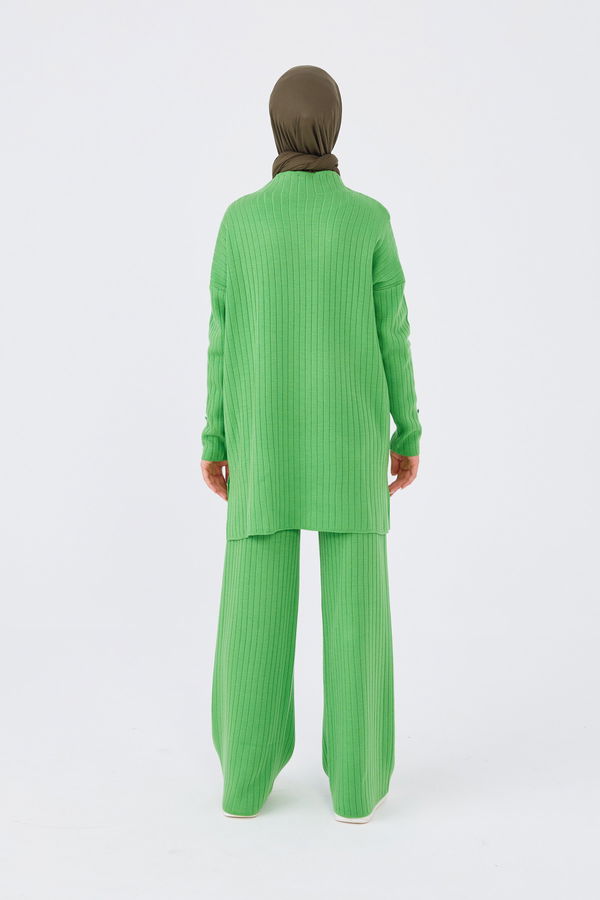 Düz Orta Kadın Yeşil Tunik Pantalon - 20862 YEŞİL