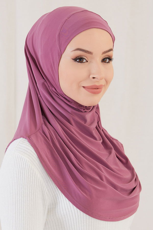 Düz Orta Kadın Pembe PILELI HIJAB BONE - 20810 PEMBE
