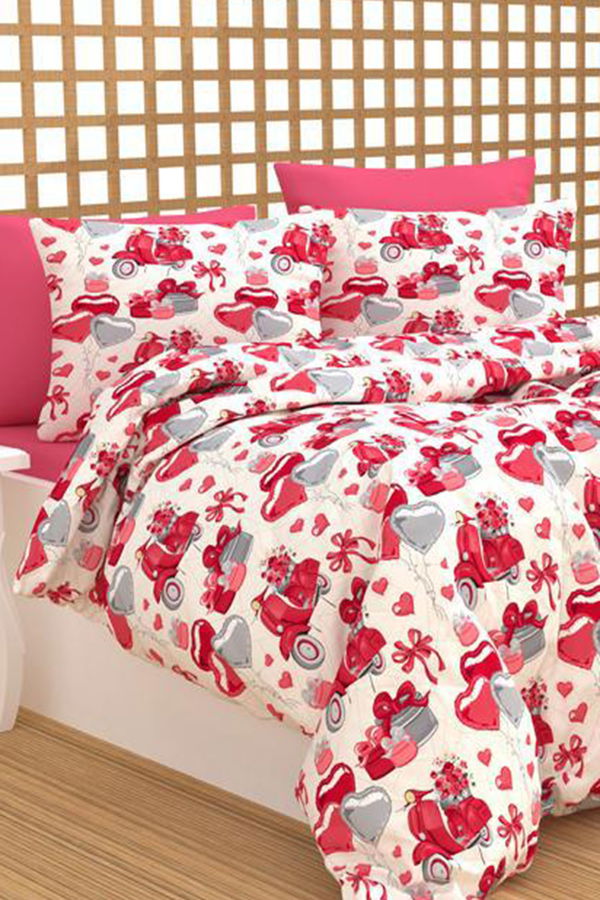 Pembe Cift Kişilik Nevresim Seti  - 60036