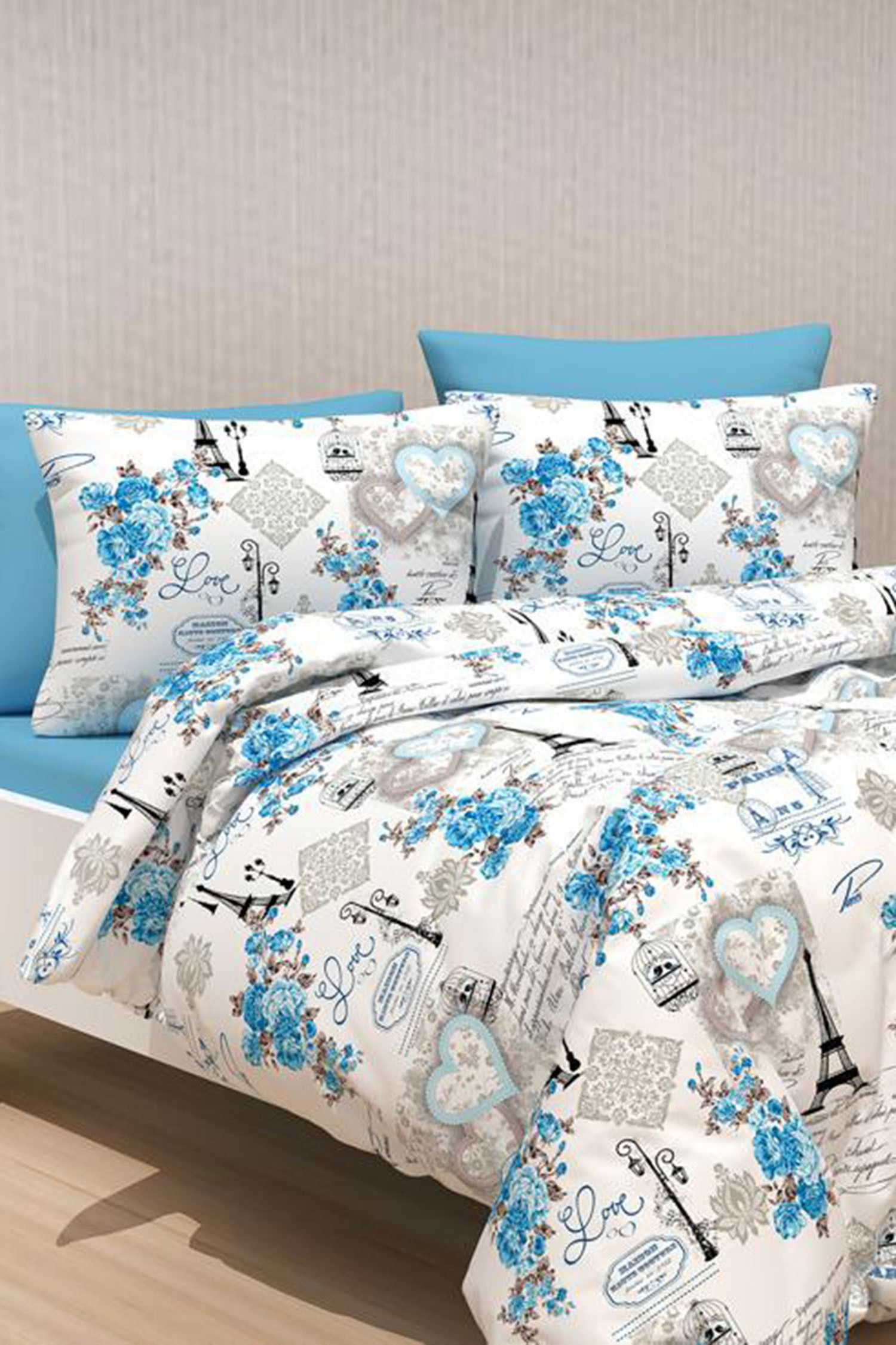 Yeşil Cift Kişilik Nevresim Seti  - 60036