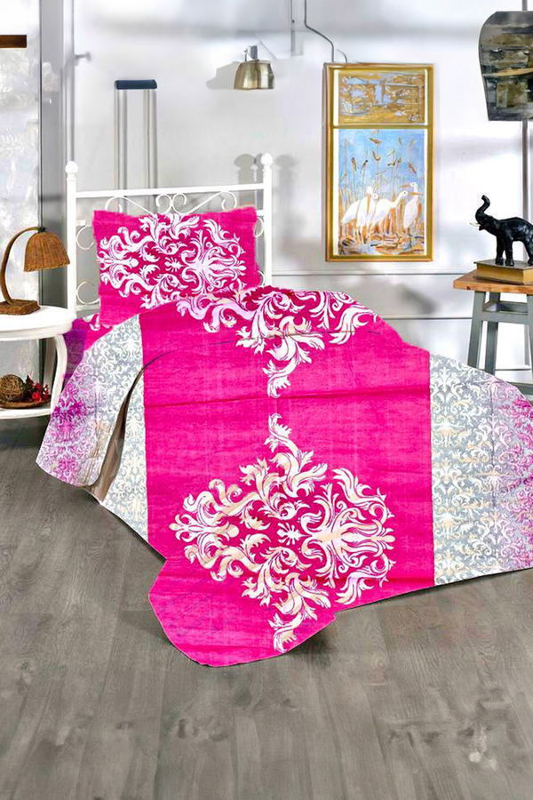 Pembe Çift Kişilik Nevresim Seti  - 26516 PEMBE