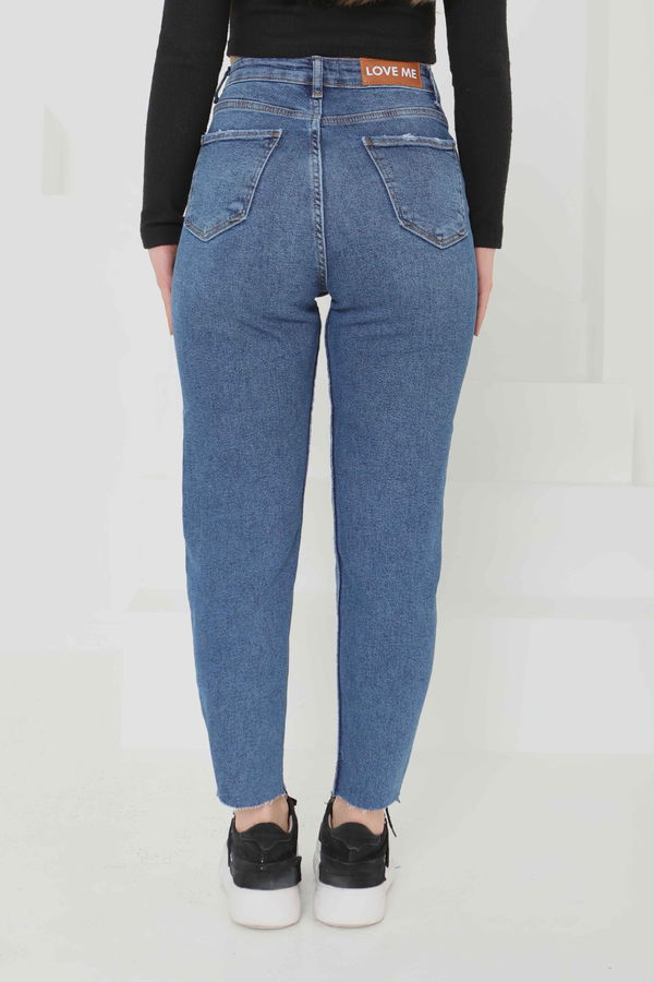 Likralı Mom Kot Pantolon  - 26852