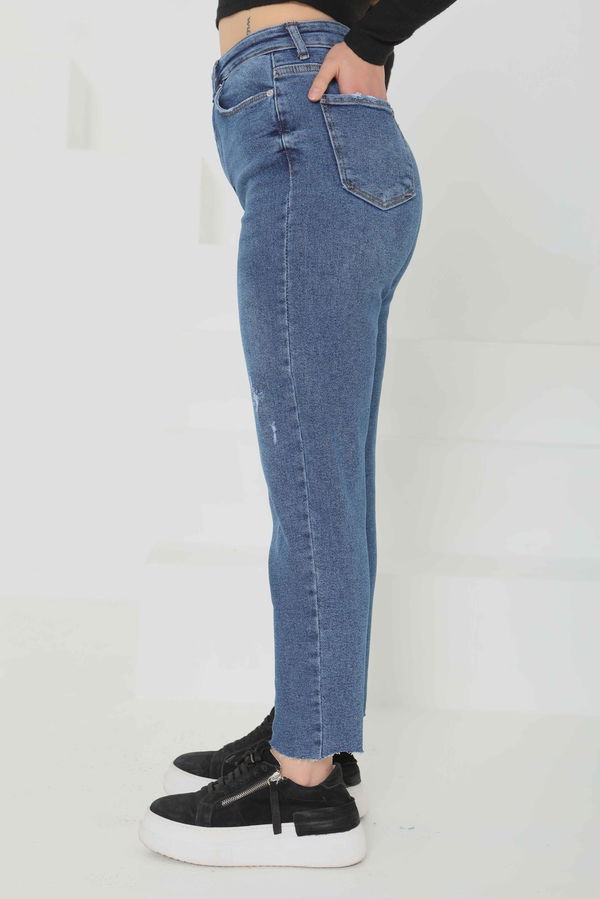 Likralı Mom Kot Pantolon  - 26852