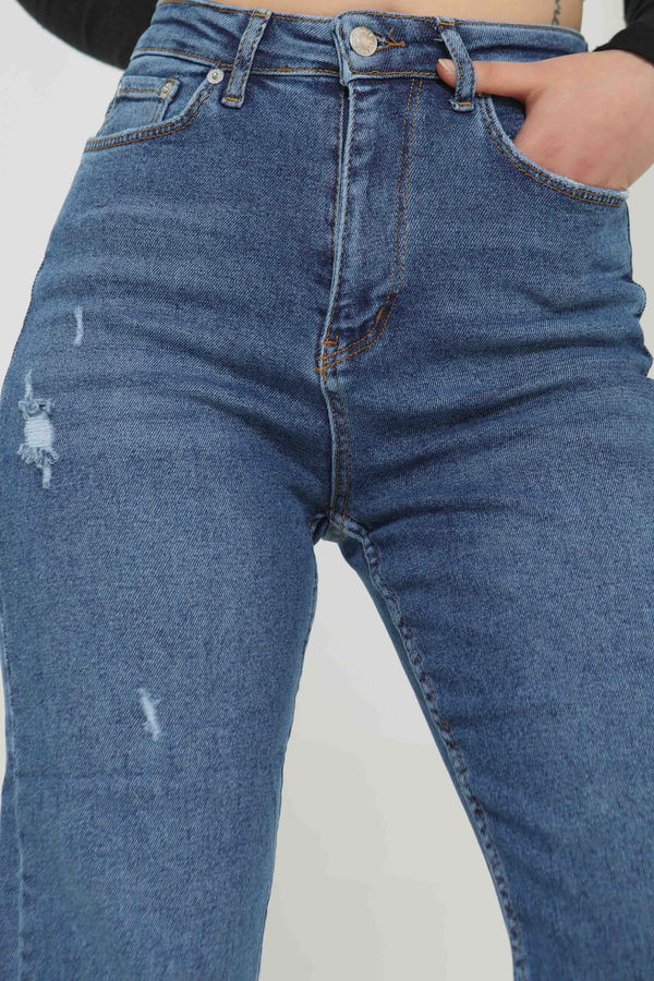 Likralı Mom Kot Pantolon  - 26852