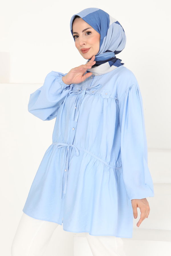 Çiçek İnci Detaylı Tunik - 27273