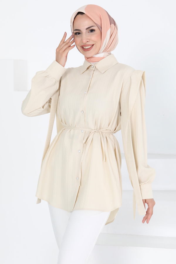 Omuz Bağlama Detaylı Tunik - 27195