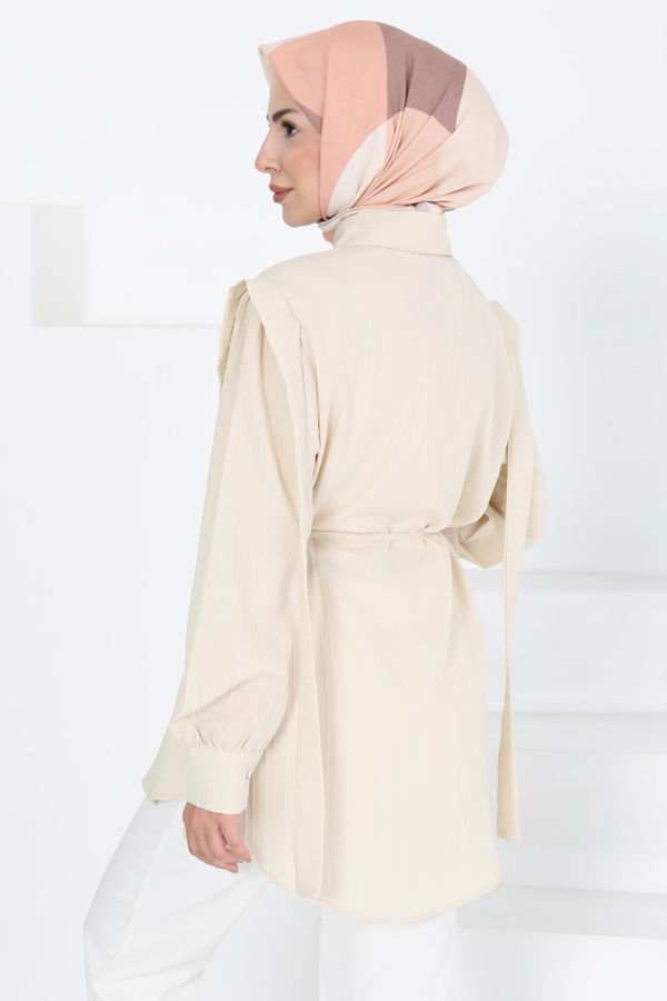 Omuz Bağlama Detaylı Tunik - 27195
