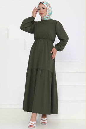 Beli Bağcıklı Elbise - 27303