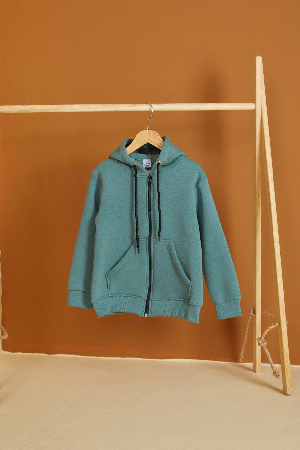 Erkek Çocuk Yeşil Fermuarlı sweatshirt - 26557