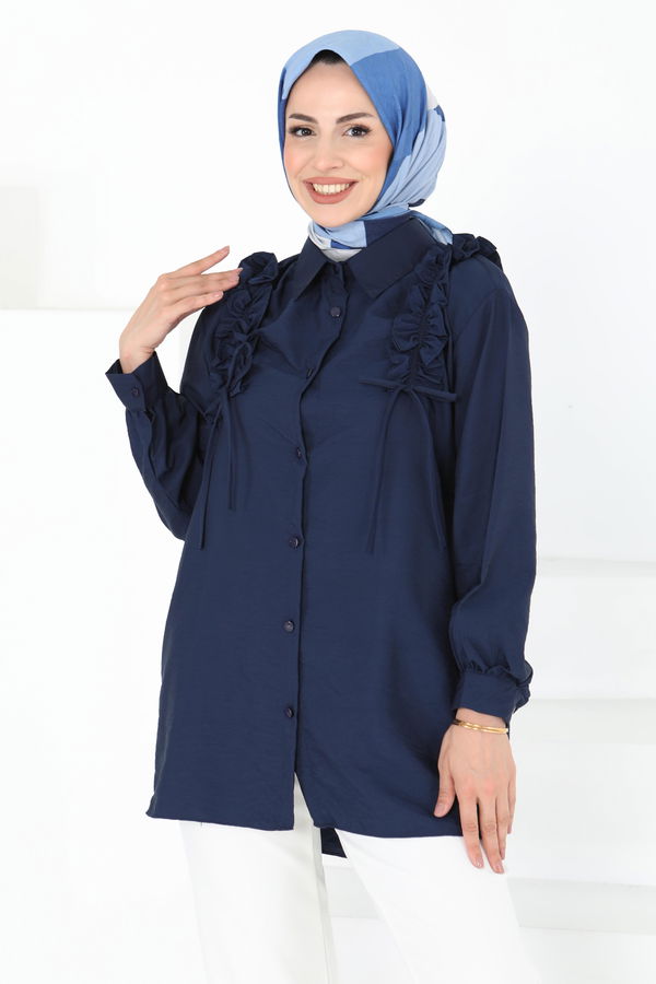 Fırfır Detaylı Tunik - 27274
