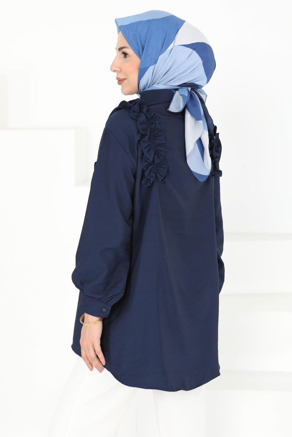 Fırfır Detaylı Tunik - 27274