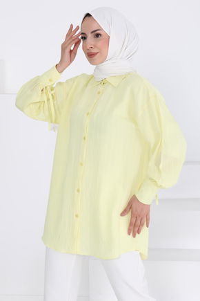 Kolları Bağcık Detaylı Tunik - 27001