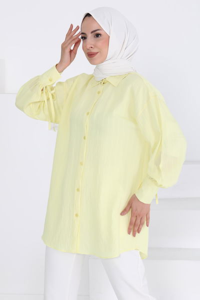 Kolları Bağcık Detaylı Tunik - 27001