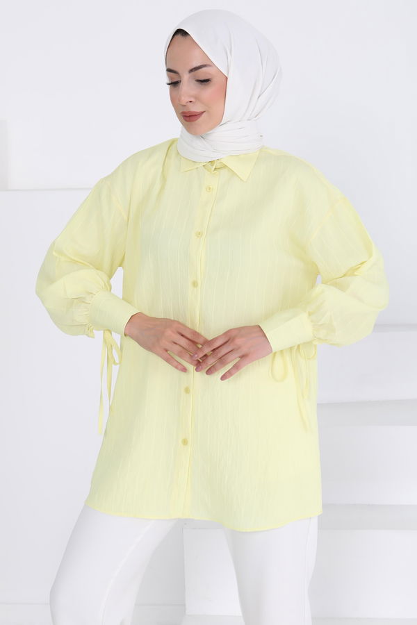 Kolları Bağcık Detaylı Tunik - 27001