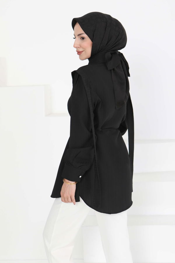 Omuz Bağlama Detaylı Tunik - 27195