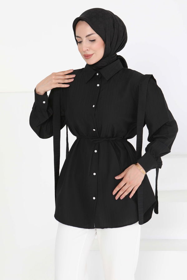 Omuz Bağlama Detaylı Tunik - 27195