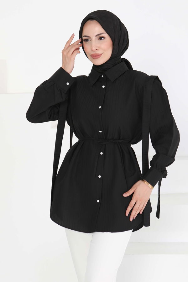 Omuz Bağlama Detaylı Tunik - 27195