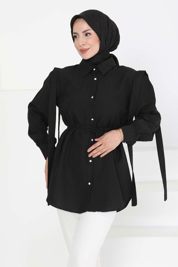 Omuz Bağlama Detaylı Tunik - 27195