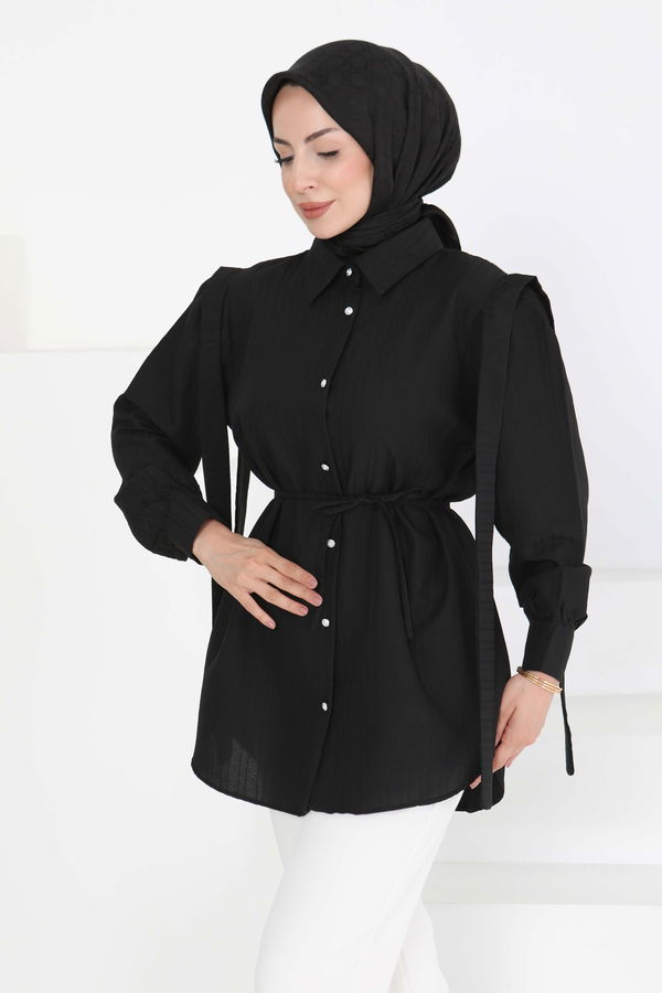 Omuz Bağlama Detaylı Tunik - 27195