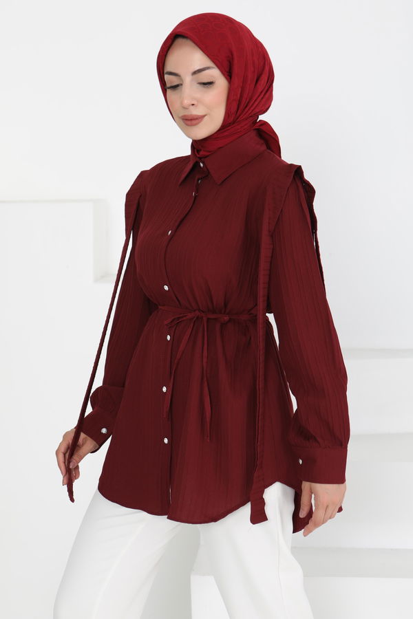 Omuz Bağlama Detaylı Tunik - 27195