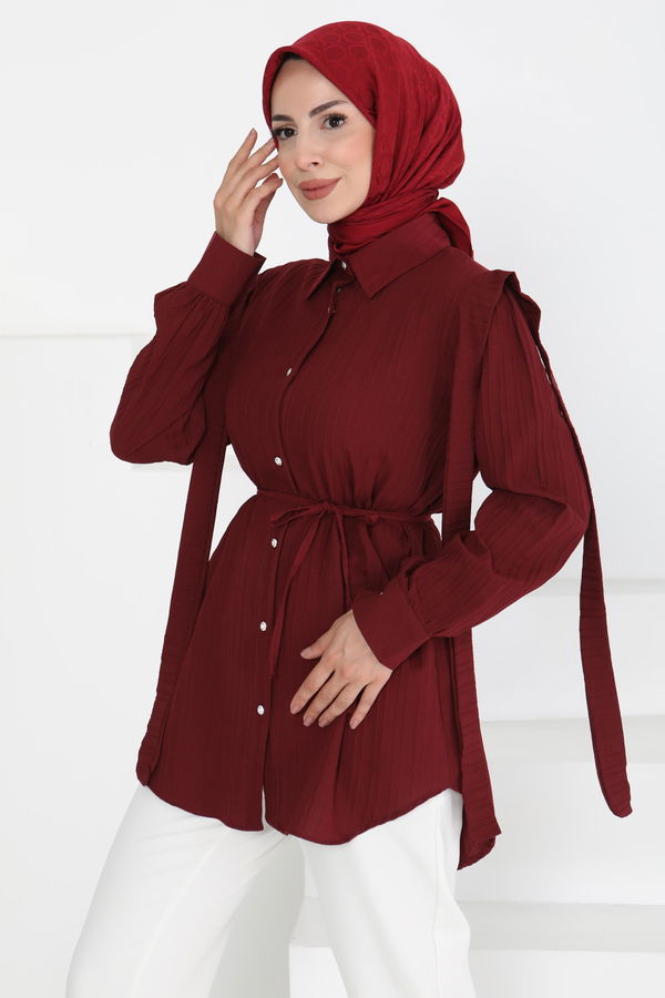 Omuz Bağlama Detaylı Tunik - 27195