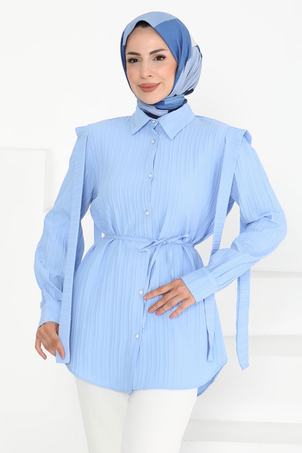 Omuz Bağlama Detaylı Tunik - 27195