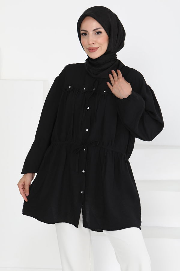 Çiçek İnci Detaylı Tunik - 27273