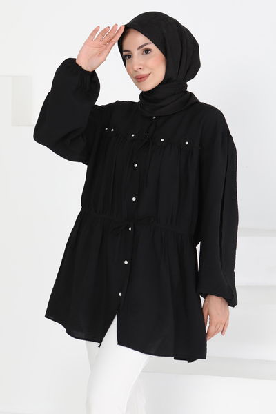 Çiçek İnci Detaylı Tunik - 27273
