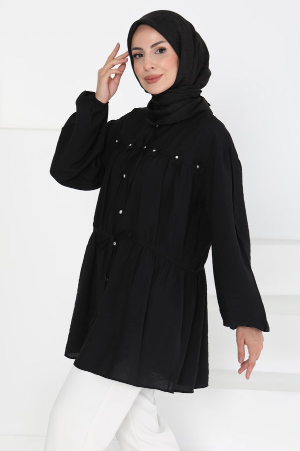 Çiçek İnci Detaylı Tunik - 27273
