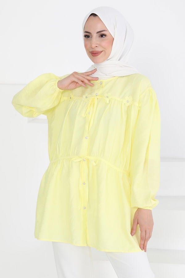 Çiçek İnci Detaylı Tunik - 27273