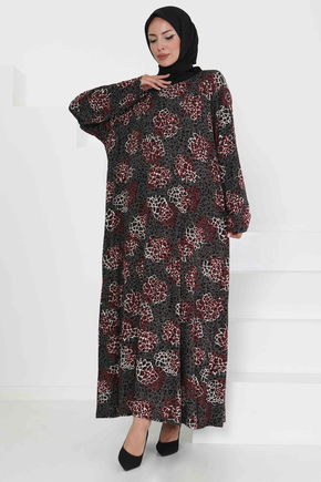 Desenli Elbise - 27368