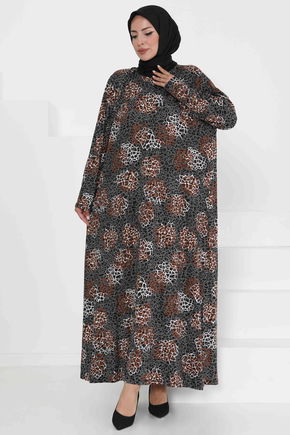 Desenli Elbise - 27368
