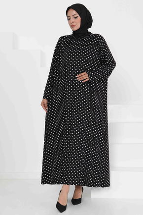 Puantiye Desenli Elbise - 27369