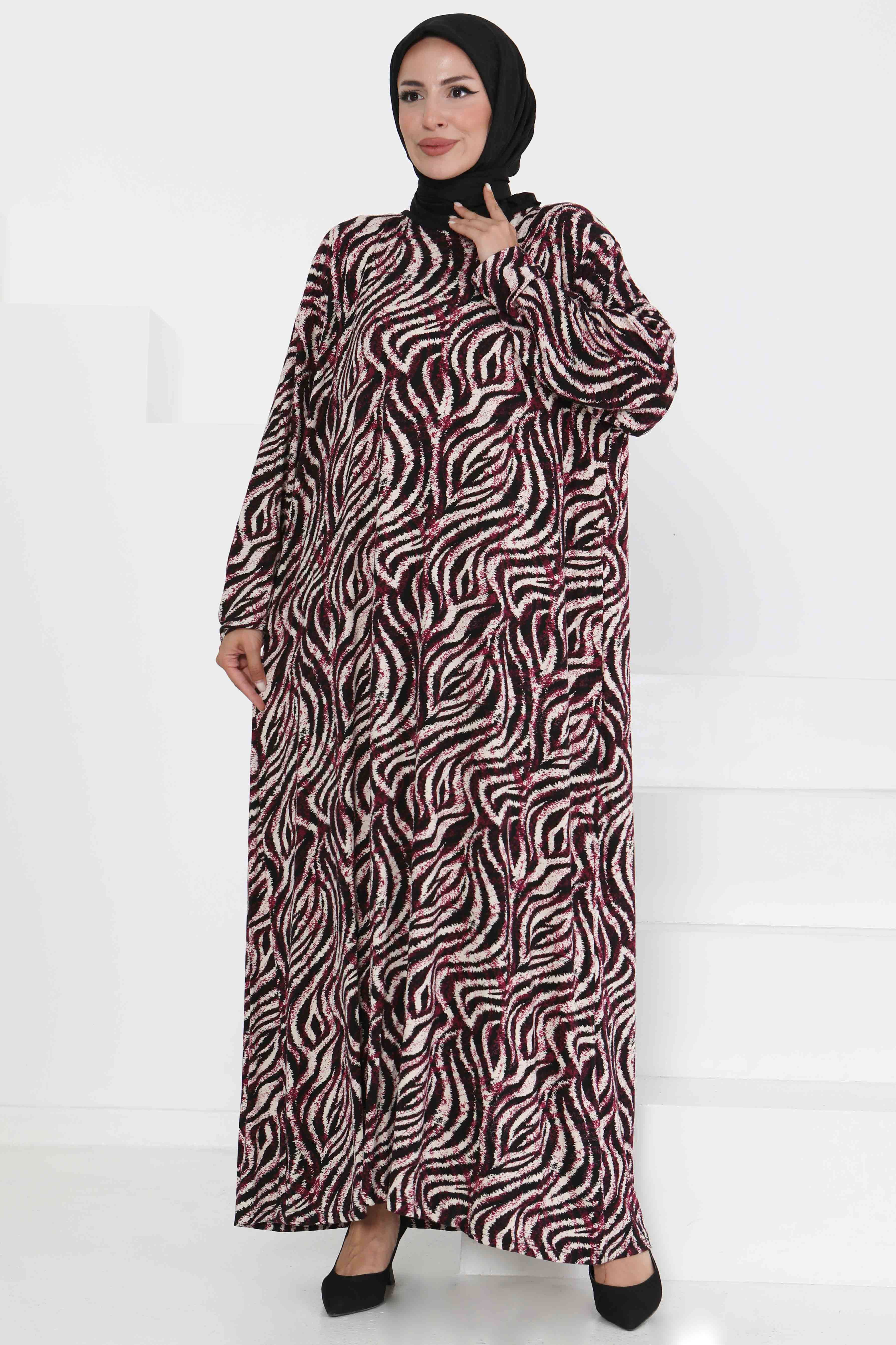 Desenli Elbise - 27370 MOR