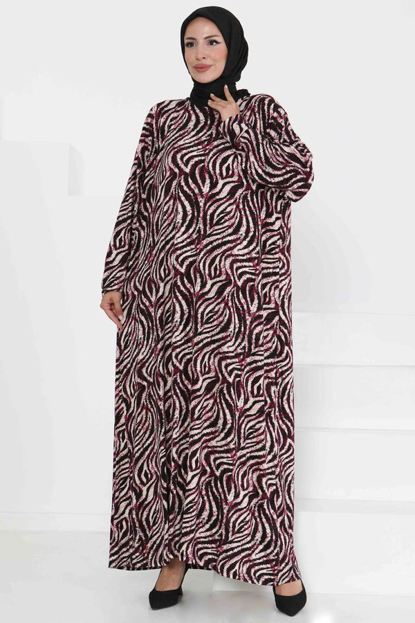 Desenli Elbise - 27370 MOR
