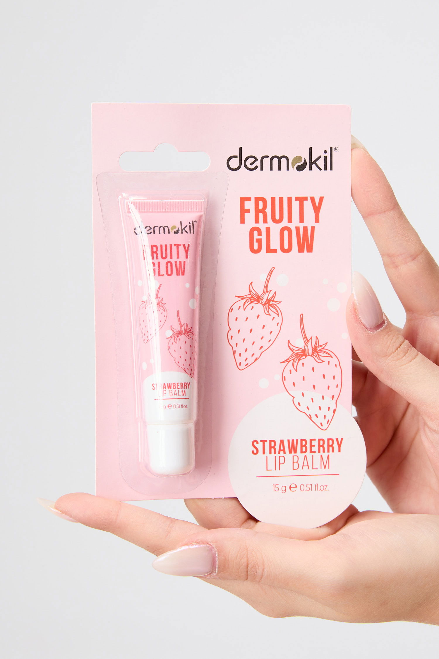 23572-RENKSIZ DERMOKİL FRUITY GLOW CILEK LIP BALM 15 ML