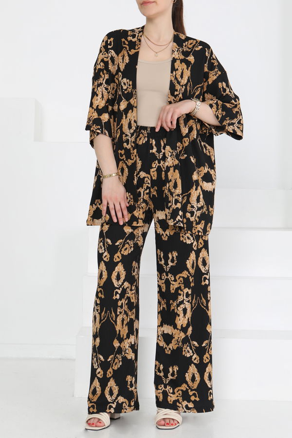 Desenli Kimono Takım - 27287