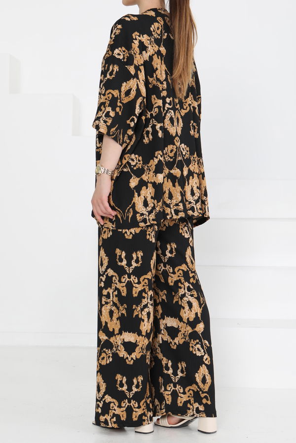 Desenli Kimono Takım - 27287