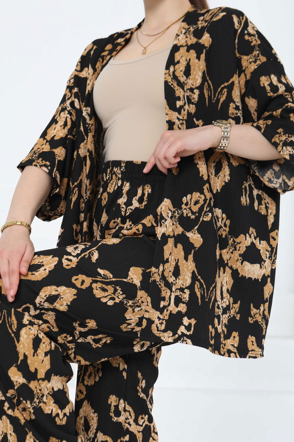Desenli Kimono Takım - 27287