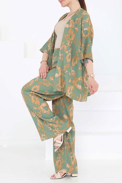 Desenli Kimono Takım - 27287