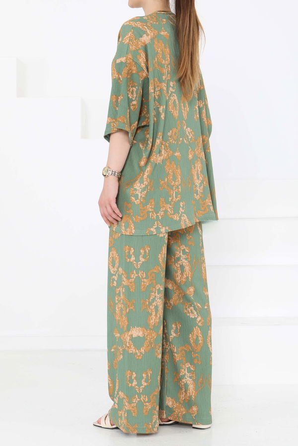 Desenli Kimono Takım - 27287