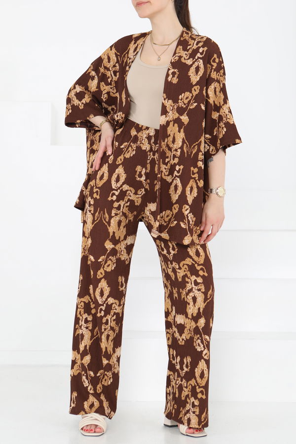 Desenli Kimono Takım - 27287