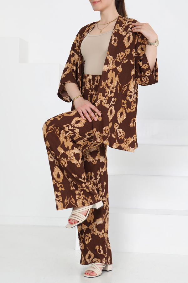 Desenli Kimono Takım - 27287
