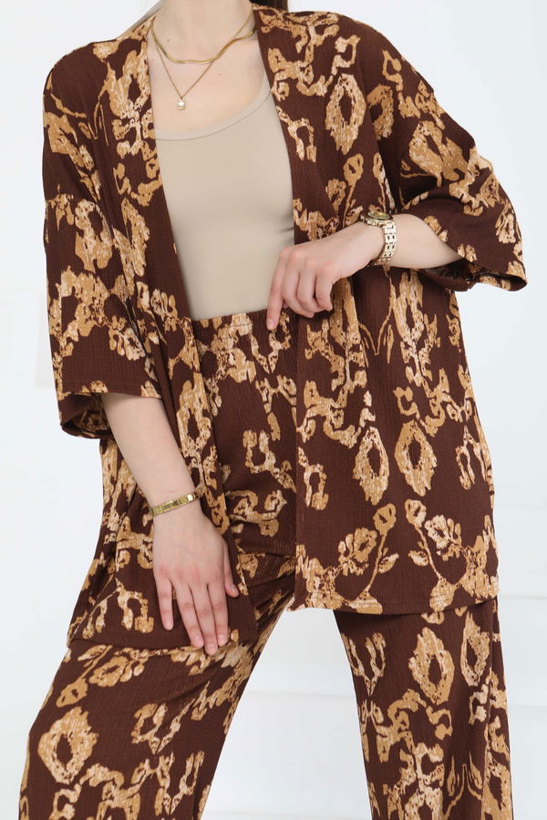 Desenli Kimono Takım - 27287