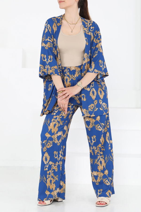 Desenli Kimono Takım - 27287