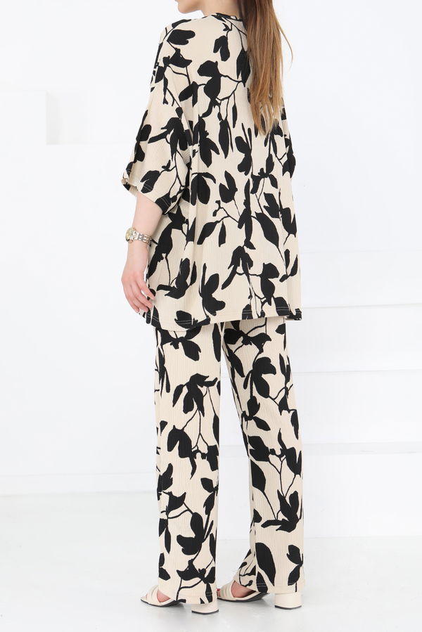 Desenli Kimono Takım - 27285