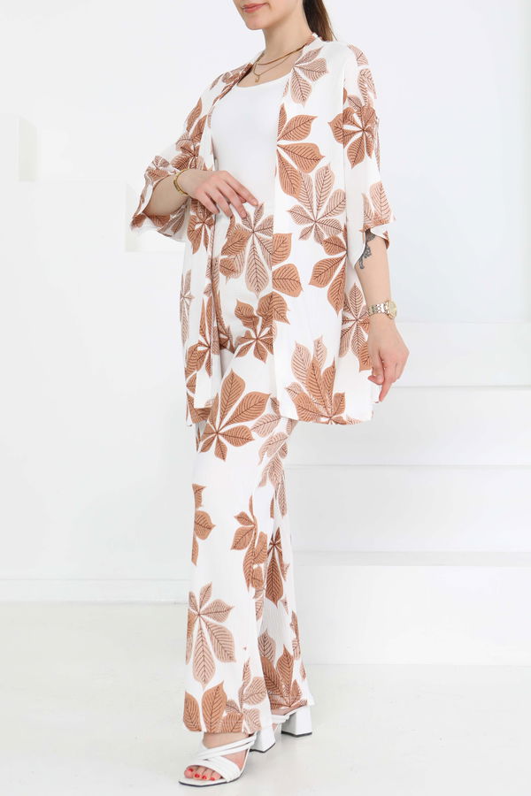 Desenli Kimono Takım - 27284
