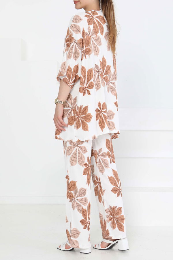 Desenli Kimono Takım - 27284