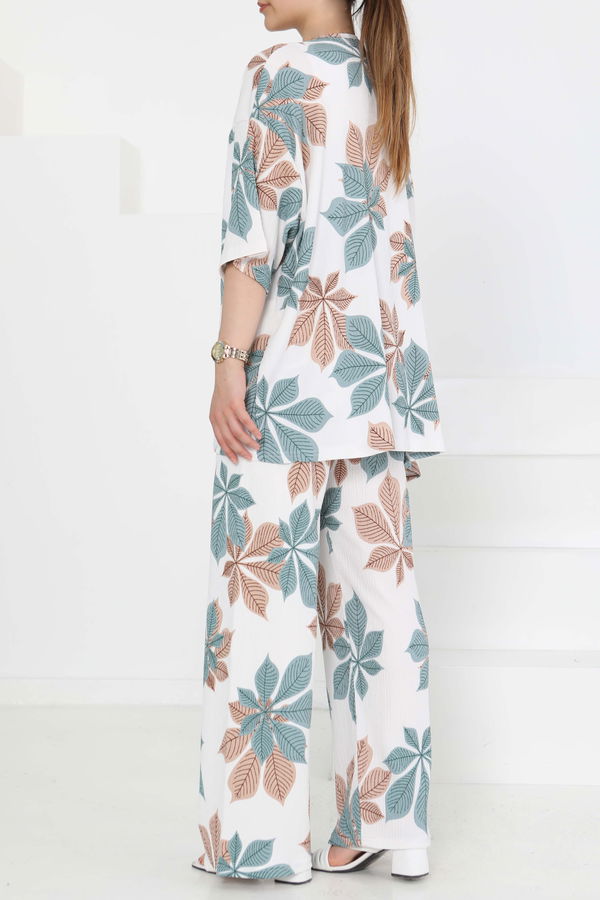 Desenli Kimono Takım - 27284